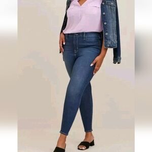 NEW Torrid Sky High Skinny Jeans Premium Stretch Dark Wash Ankle